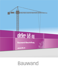 Bauwand Bauwerbung